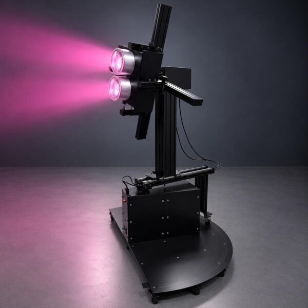 ICCS-SH Type 1 con sonda spettrometrica e lampade per orticoltura in prova